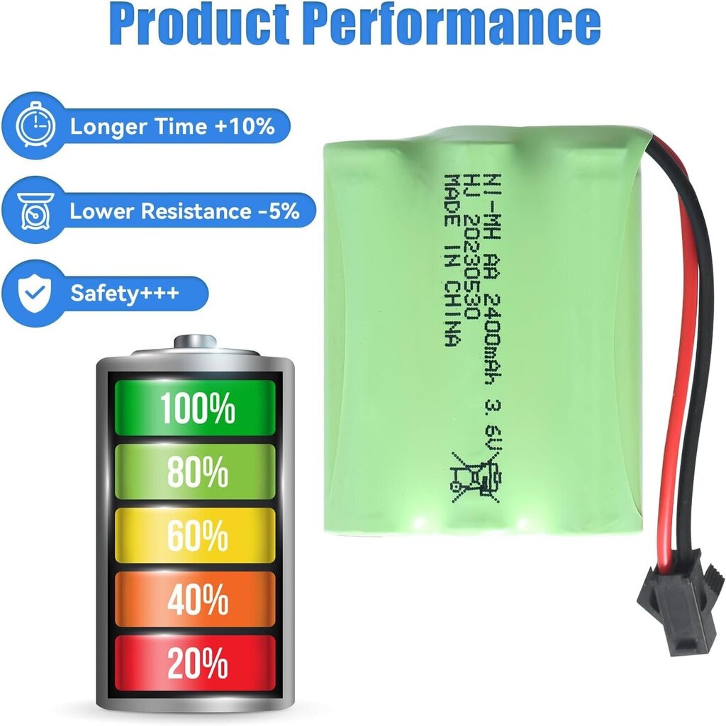 Laetav aku Ni-MH AA 3,6V 2400mAh цена и информация | Patareid | kaup24.ee