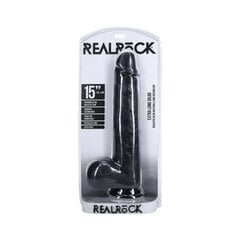 Väga suur dildo Realrock 38 cm, must hind ja info | Dildod | kaup24.ee