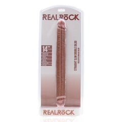 RealRock двойной фаллоимитатор Slim Double Ended Dong 14, бежевый цена и информация | Фаллоимитаторы | kaup24.ee