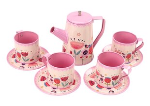 Набор кофейных/чайных сервизов из 12 штук, розовый цена и информация | Игрушки для девочек | kaup24.ee