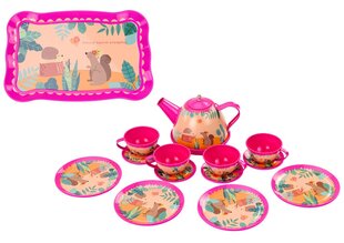 Kohvi-/teeserviisikomplekt 15 tk, roosa hind ja info | Tüdrukute mänguasjad | kaup24.ee