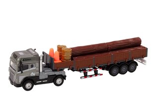 Mänguauto Forest Truck koos haagise ja tarvikutega 1:24, hall hind ja info | Poiste mänguasjad | kaup24.ee