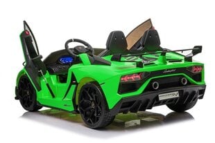 Lamborghini Aventador SX2028, электромобиль для детей, зеленый цена и информация | Электромобили для детей | kaup24.ee