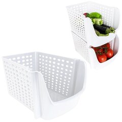 Ящик для овощей и фруктов, белый, 29x21x16 см цена и информация | Посуда, тарелки, обеденные сервизы | kaup24.ee