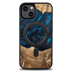 Wood and Resin Case for iPhone 14 MagSafe Bewood Unique Neptune - Navy and Black цена и информация | Чехлы для телефонов | kaup24.ee