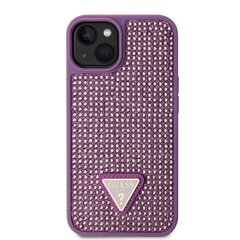 Guess Rhinestones Triangle Metal Logo Case for iPhone 15 Pro Max Pink цена и информация | Чехлы для телефонов | kaup24.ee