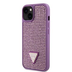 Guess Rhinestones Triangle Metal Logo Case for iPhone 13 Purple цена и информация | Чехлы для телефонов | kaup24.ee