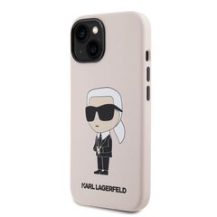 Karl Lagerfeld Liquid Silicone Ikonik NFT Case for iPhone 15 Pink цена и информация | Чехлы для телефонов | kaup24.ee