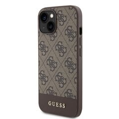 Guess PU 4G Stripe MagSafe Case for iPhone 15 Brown цена и информация | Чехлы для телефонов | kaup24.ee