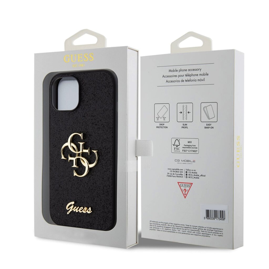 Guess PU Fixed Glitter 4G Metal Logo Case hind ja info | Telefoni kaaned, ümbrised | kaup24.ee