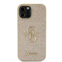 Guess PU Fixed Glitter 4G Metal Logo Case for iPhone 12|12 Pro Gold цена и информация | Чехлы для телефонов | kaup24.ee