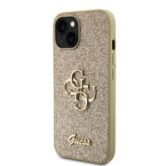 Guess PU Fixed Glitter 4G Metal Logo Case for iPhone 13 Gold цена и информация | Чехлы для телефонов | kaup24.ee