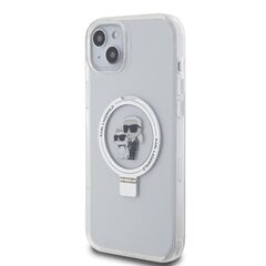 Karl Lagerfeld Ringstand Karl and Choupette MagSafe Case for iPhone 15 Plus White цена и информация | Чехлы для телефонов | kaup24.ee