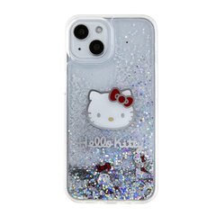 Hello Kitty Liquid Glitter Electroplating Head Logo Case for iPhone 15 Transparent цена и информация | Чехлы для телефонов | kaup24.ee