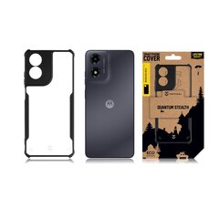 Tactical Quantum Stealth Cover for Motorola G04 Clear|Black цена и информация | Чехлы для телефонов | kaup24.ee