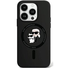 Karl Lagerfeld KLHMP15XSKCHPPLK iPhone 15 Pro Max 6.7" czarny|black hardcase Silicone Karl & Choupette MagSafe цена и информация | Чехлы для телефонов | kaup24.ee