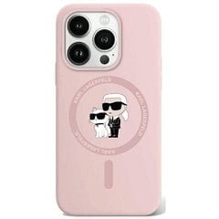 Karl Lagerfeld KLHMP15LSCMKCRHP iPhone 15 Pro 6.1" różowy|pink hardcase Silicone Karl & Choupette MagSafe цена и информация | Чехлы для телефонов | kaup24.ee