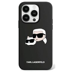 Karl Lagerfeld KLHMP15LSKCHPPLK iPhone 15 Pro 6.1" czarny|black hardcase Silicone Karl & Choupette MagSafe цена и информация | Чехлы для телефонов | kaup24.ee