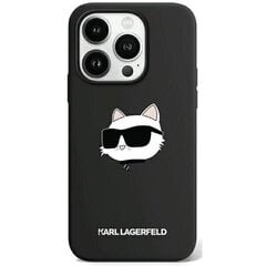 Karl Lagerfeld KLHMP15XSCHPPLK iPhone 15 Pro Max 6.7" czarny|black hardcase Silicone Choupette Head MagSafe цена и информация | Чехлы для телефонов | kaup24.ee