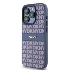 DKNY PU Leather Repeat Pattern Tonal Stripe Case for iPhone 14 Pro Max Blue цена и информация | Чехлы для телефонов | kaup24.ee