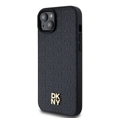 DKNY PU Leather Repeat Pattern Stack Logo MagSafe Case for iPhone 13 Black цена и информация | Чехлы для телефонов | kaup24.ee
