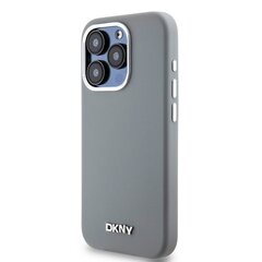 DKNY Liquid Silicone Silver Metal Logo MagSafe Case for iPhone 15 Pro Grey цена и информация | Чехлы для телефонов | kaup24.ee