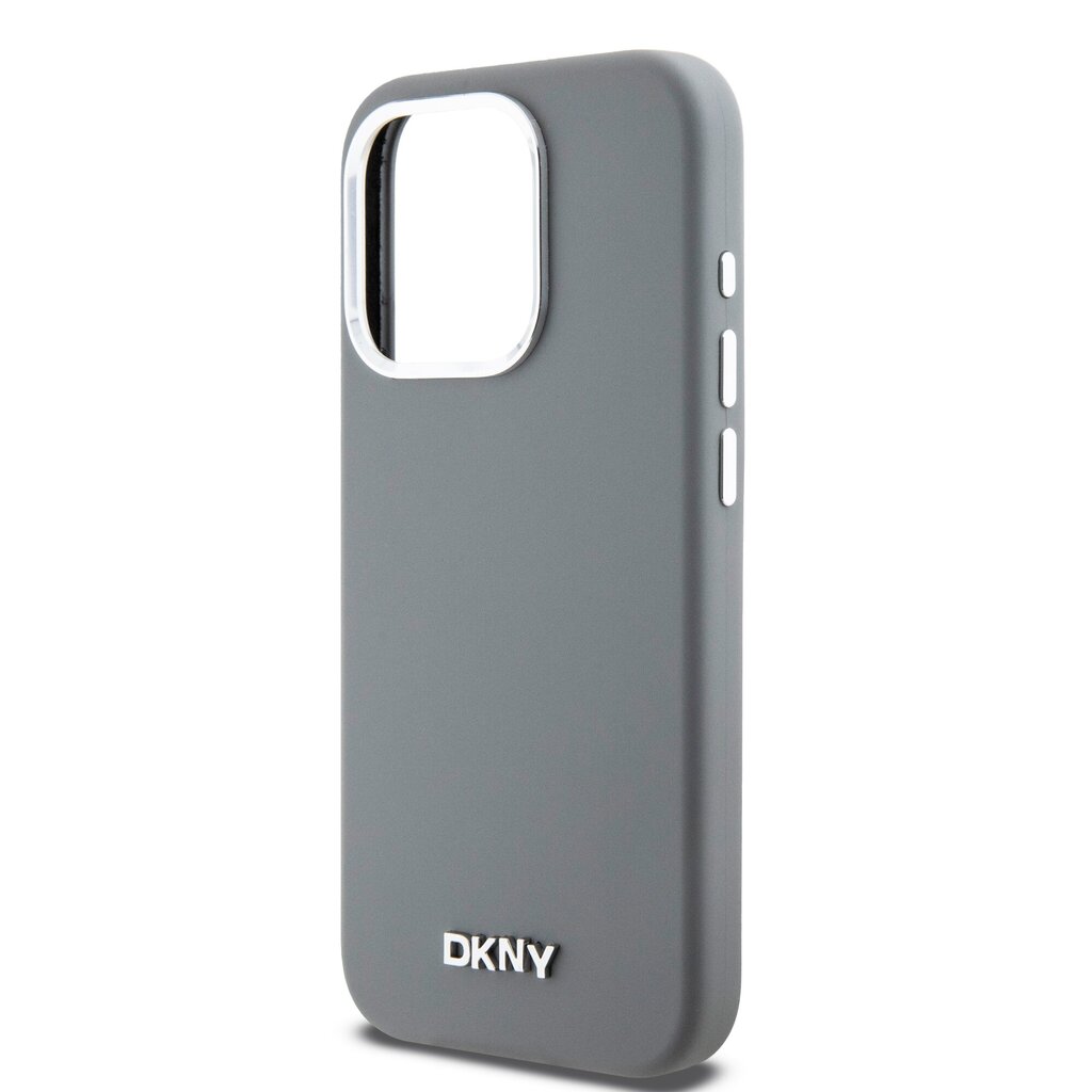 DKNY Liquid Silicone Silver Metal Logo Mag Case hind ja info | Telefoni kaaned, ümbrised | kaup24.ee