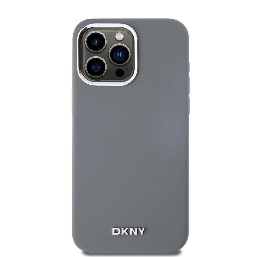 DKNY Liquid Silicone Silver Metal Logo Mag Case hind ja info | Telefoni kaaned, ümbrised | kaup24.ee