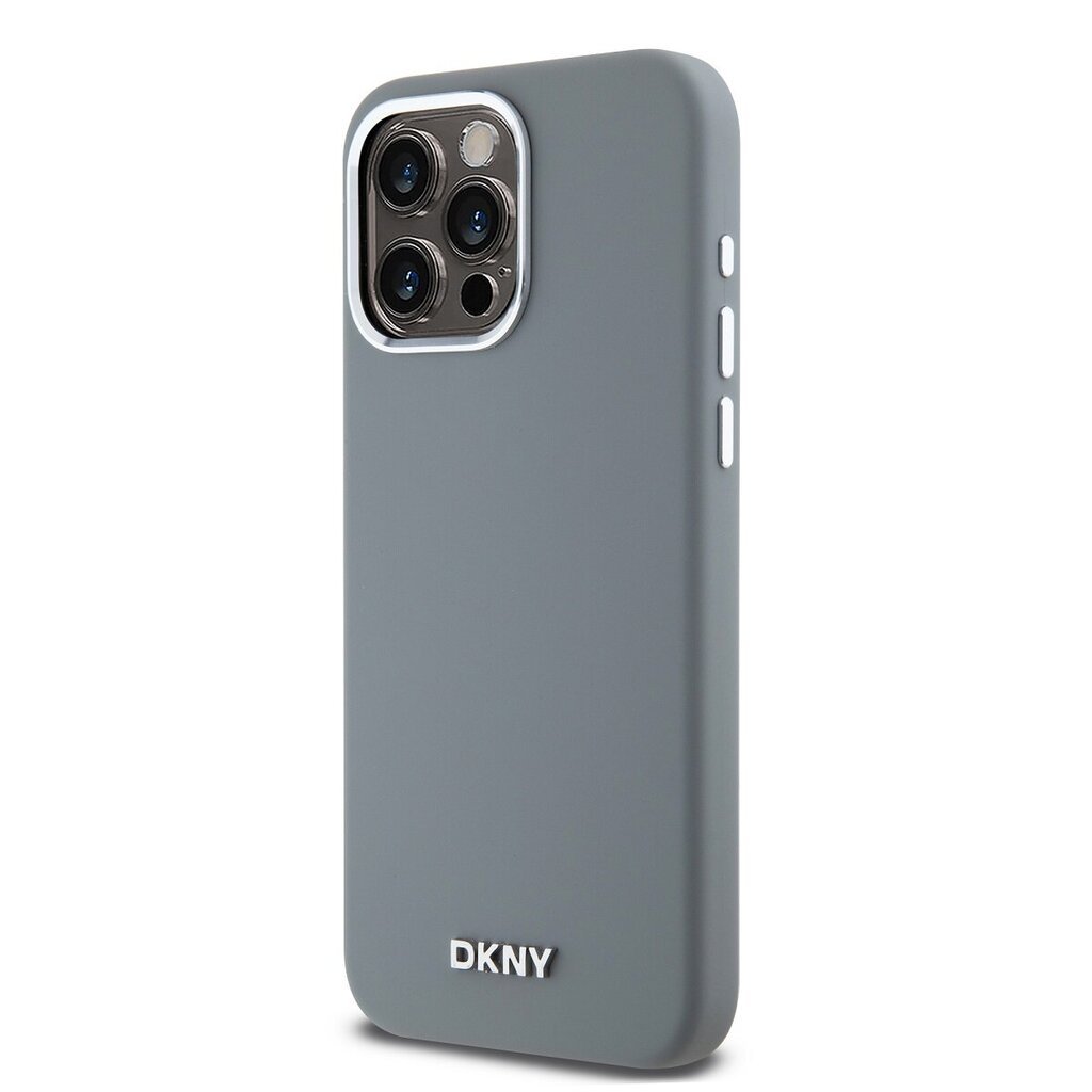 DKNY Liquid Silicone Silver Metal Logo Mag Case hind ja info | Telefoni kaaned, ümbrised | kaup24.ee