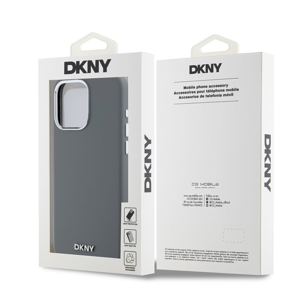 DKNY Liquid Silicone Silver Metal Logo Mag Case hind ja info | Telefoni kaaned, ümbrised | kaup24.ee