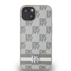 DKNY PU Leather Checkered Pattern and Stripe Case for iPhone 14 Pro Pink цена и информация | Чехлы для телефонов | kaup24.ee