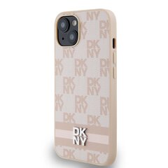 DKNY PU Leather Checkered Pattern and Stripe Case for iPhone 13 Pink цена и информация | Чехлы для телефонов | kaup24.ee