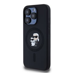 Karl Lagerfeld Liquid Silicone Karl and Choupette MagSafe Case for iPhone 14 Pro Black цена и информация | Чехлы для телефонов | kaup24.ee