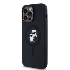 Karl Lagerfeld Liquid Silicone Karl and Choupette MagSafe Case for iPhone 14 Pro Max Black цена и информация | Чехлы для телефонов | kaup24.ee