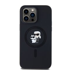 Karl Lagerfeld Liquid Silicone Karl and Choupette MagSafe Case for iPhone 14 Pro Max Black цена и информация | Чехлы для телефонов | kaup24.ee