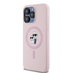 Karl Lagerfeld Liquid Silicone Karl and Choupette MagSafe Case for iPhone 14 Pro Max Pink цена и информация | Чехлы для телефонов | kaup24.ee