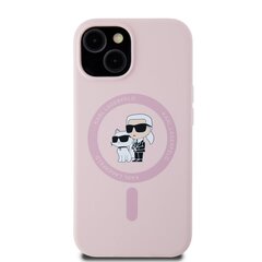 Karl Lagerfeld Liquid Silicone Karl and Choupette MagSafe Case for iPhone 15 Pink цена и информация | Чехлы для телефонов | kaup24.ee