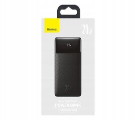 Powerbank Baseus 20000 мАч черный цена и информация | Зарядные устройства Power bank | kaup24.ee