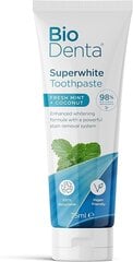 Зубная паста BioDenta™ Superwhite, 75 мл цена и информация | Для ухода за зубами | kaup24.ee