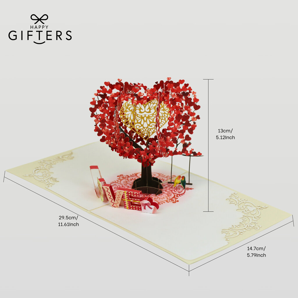 3D pühadekaart Happy Gifters, 15x15cm цена и информация | Ümbrikud, postkaardid | kaup24.ee