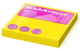 Клейкая лента для записей NEON, ErichKrause, 75х75мм, 100 листов, неоновый желтый сп. цена и информация | Канцелярские товары | kaup24.ee