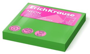 Клейкая бумага для записей NEON, ErichKrause, 75х75мм, 100 листов, неоновый зеленый сп. цена и информация | Канцелярские товары | kaup24.ee