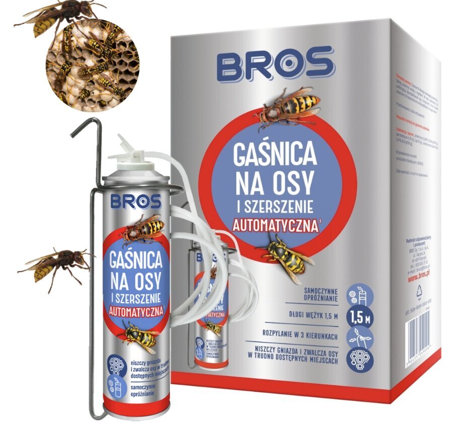 Automaatkustuti herilastele ja sarvedele Bros 400 ml цена и информация | Putukad | kaup24.ee