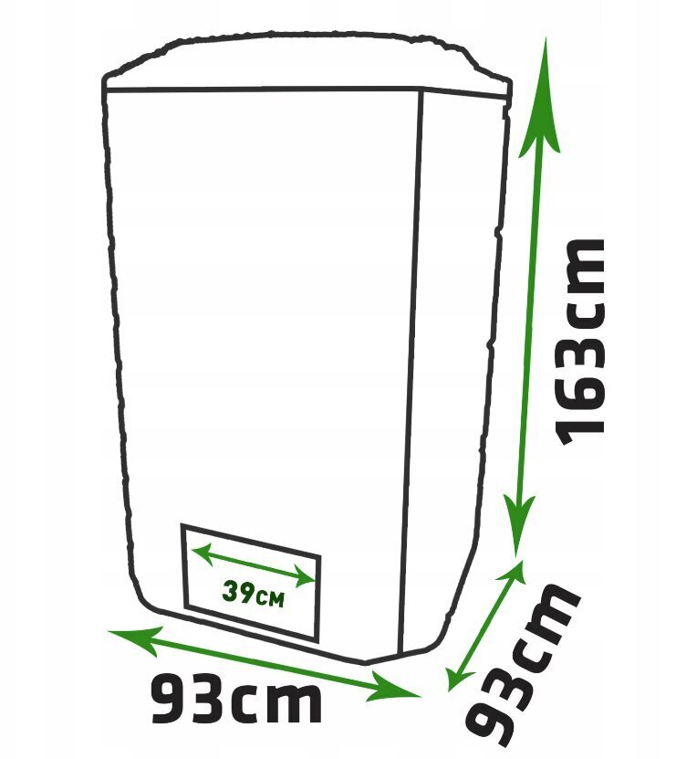 Komposter GoodMajster, 1260 l, must hind ja info | Kompostrid, prügikonteinerid | kaup24.ee