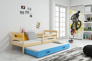 Детская кроватка без матраса BMS11PRZI, 80x190 см, светло коричневый/синий цена и информация | Детские кровати | kaup24.ee