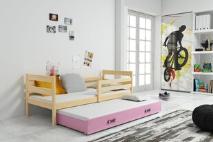 Детская кроватка без матраса BMS12PRR, 90x200 см, светло коричневый/розовый цена и информация | Детские кровати | kaup24.ee