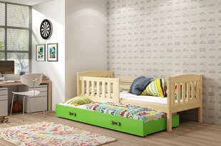 Детская кроватка без матраса BMS13PRZA, 80x190 см, светло коричневый/зеленый цена и информация | Детские кровати | kaup24.ee