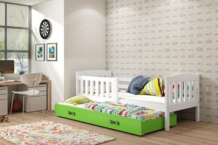 Детская кроватка без матраса BMS13BZA, 80x190 см, белый/зеленый цена и информация | Детские кровати | kaup24.ee