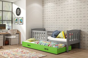 Детская кроватка без матраса BMS13PZA, 80x190 см, серый/зеленый цена и информация | Детские кровати | kaup24.ee