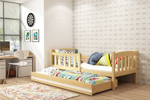 Детская кроватка без матраса BMS14PRB, 90x200 см, светло коричневый/белый цена и информация | Детские кровати | kaup24.ee